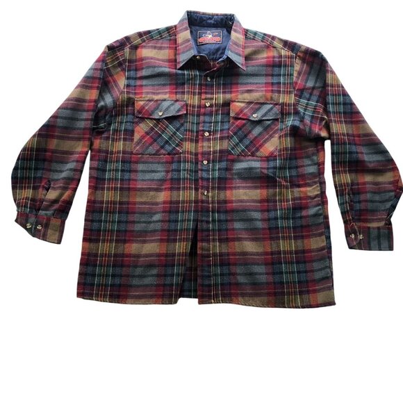Vintage Backpacker Sportswear Mens Shirt Size XL Plaid Flannel Button Up Classic - Picture 1 of 13
